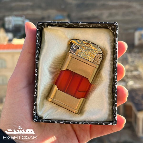 فندک دو حالته عقابی وسط شیشه Eagle Lighter